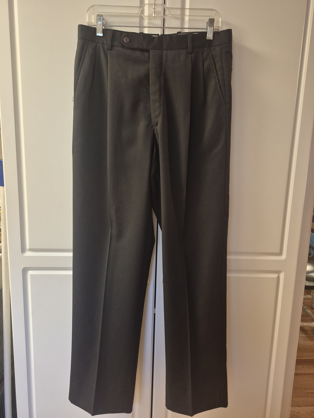 Men's Biella Italia Black Dress Pants 32x32, pleated front